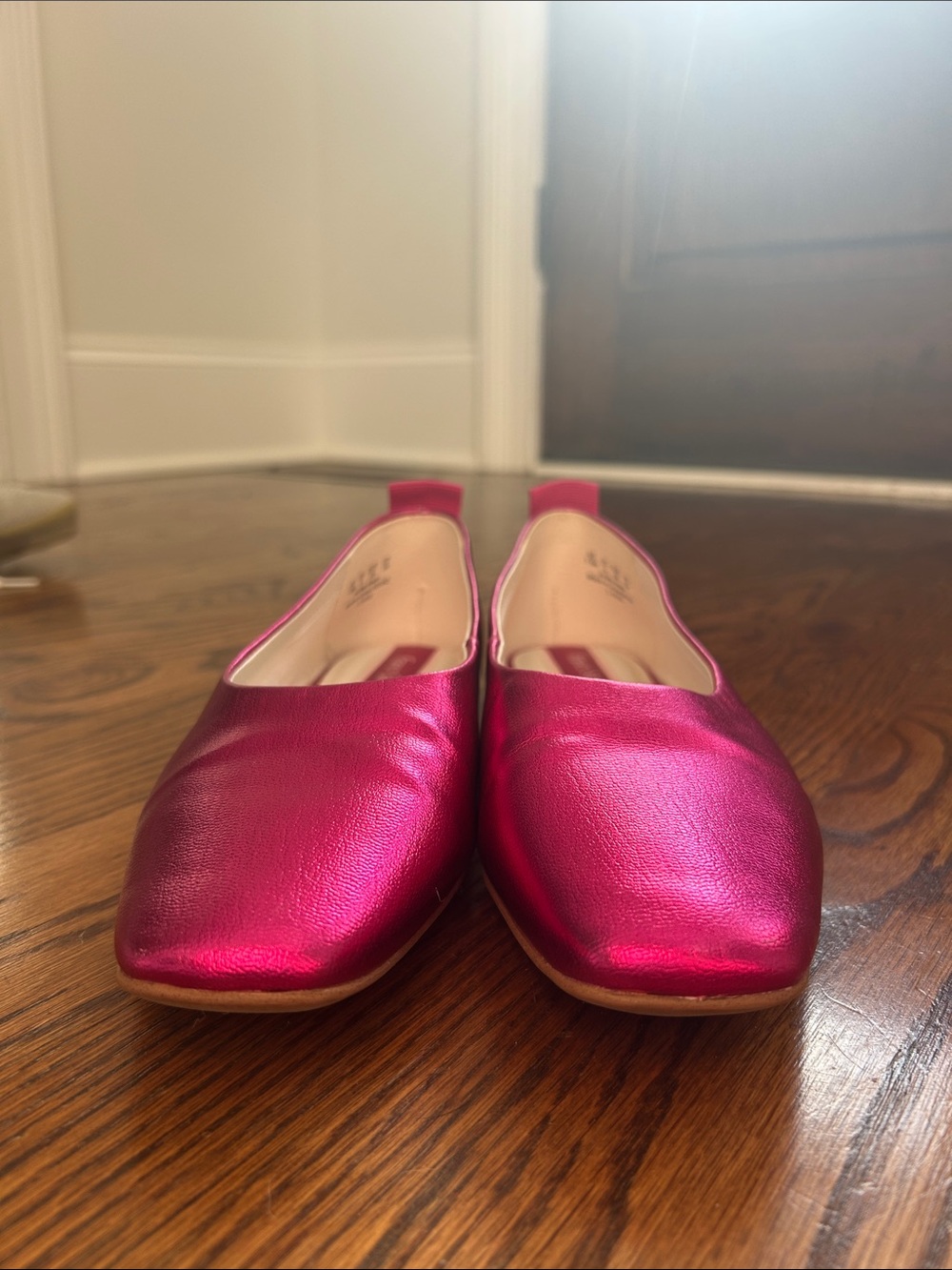 Franco Sarto Metallic Fuchsia Ballet Flats - Picture 3 of 7